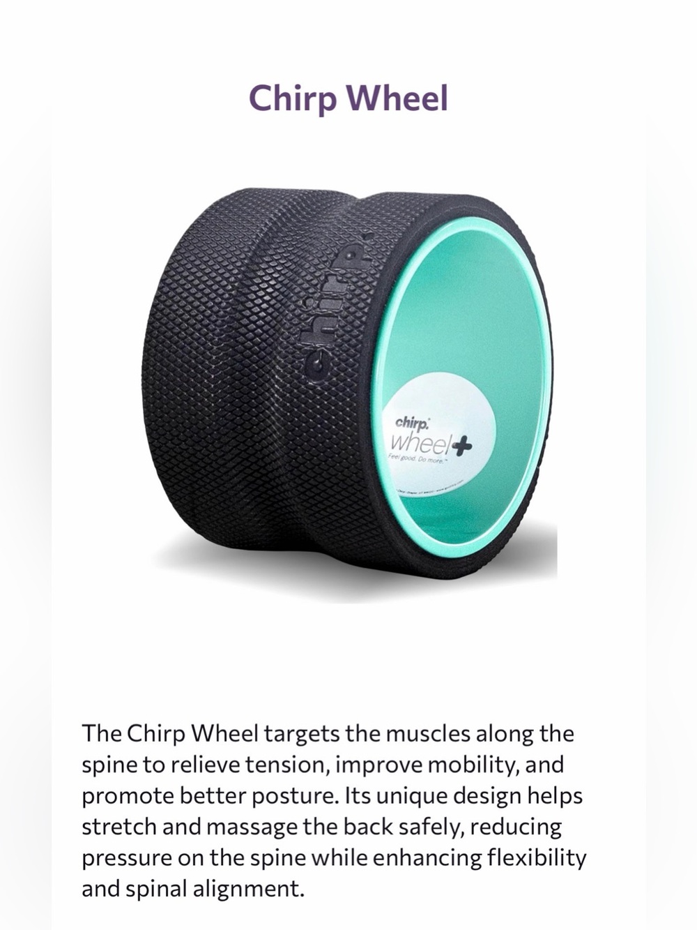 6-inch Chirp Wheel+ Deep Tissue Back Roller - Picture 2 of 7